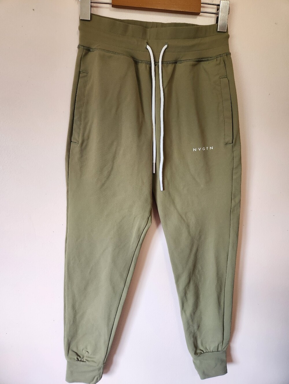 NVGTN Olive Green High Rise Gym Lounge Jogger Sweatpants Athleisure Size Small